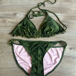 Green camo bikini